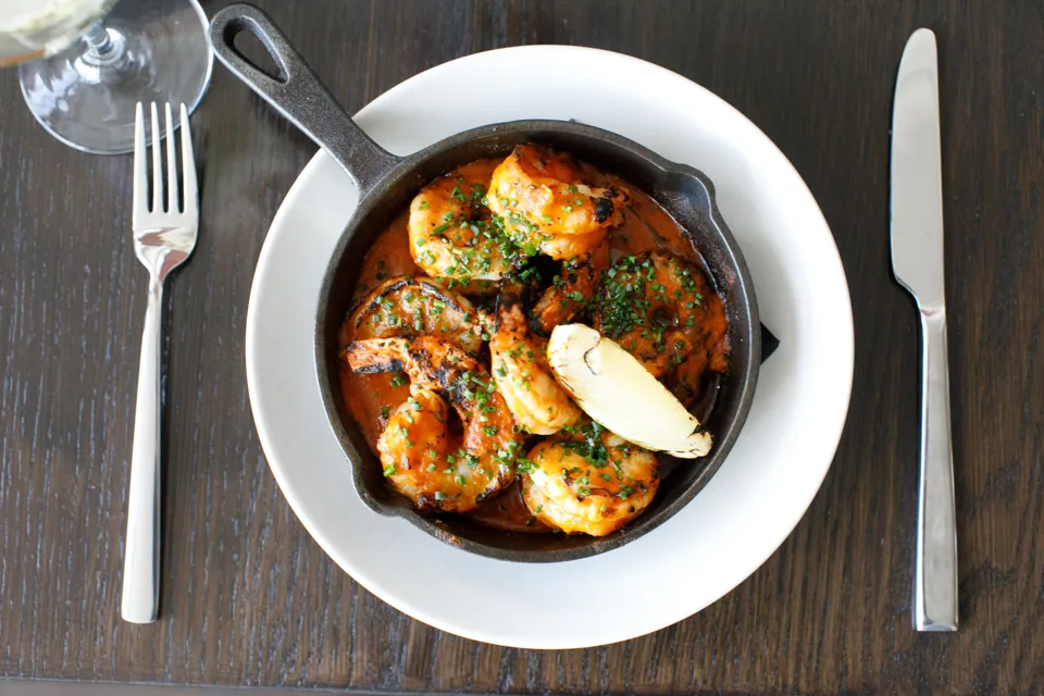 Piri Piri Prawns with charred lemon